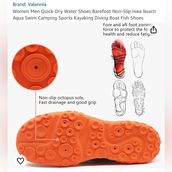 Unisex quick dry water shoes, non-slip hiking shoes, women’s  40/9, men’s 40/8 - Picture 14 of 15